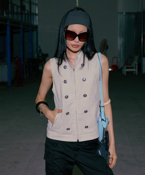 NAPOLEON TECH VEST - 2 COLORS BEIGE