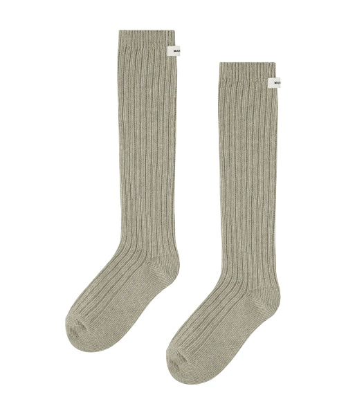 W BASIC SOFT MIDDLE SOCKS - 3 COLORS OATMEAL