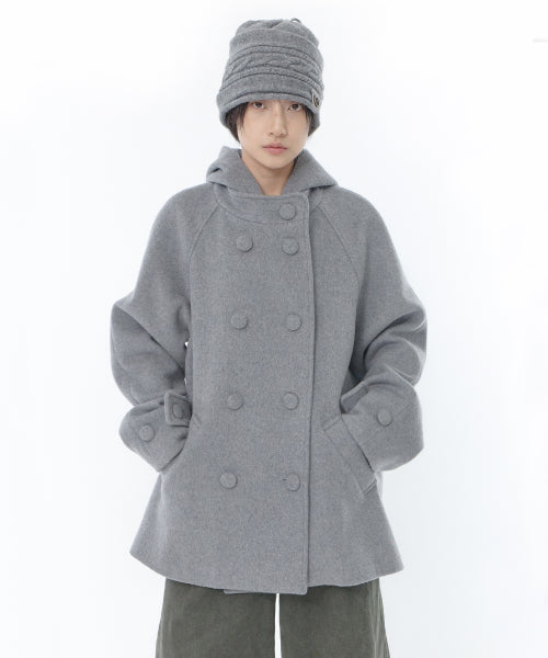 HOOD HALF COAT GREY