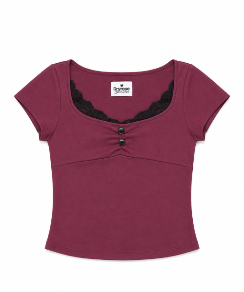 ELYSEE LACE TOP WINE