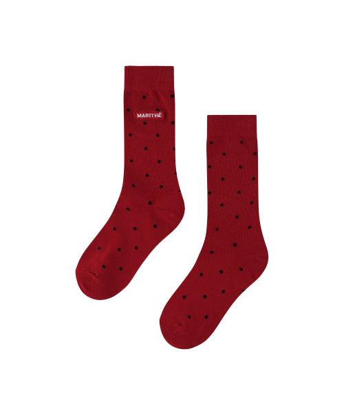 MINI POLKA DOT SOCKS - 3 COLORS RED