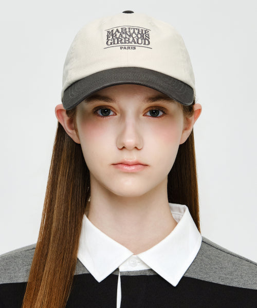 SMALL CLASSIC LOGO 6PANEL COLOR BLOCK CAP - 3 COLORS CHARCOAL