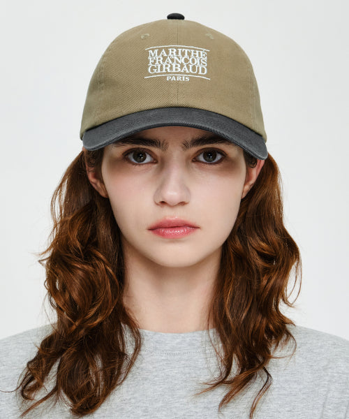 SMALL CLASSIC LOGO 6PANEL COLOR BLOCK CAP - 3 COLORS GREY
