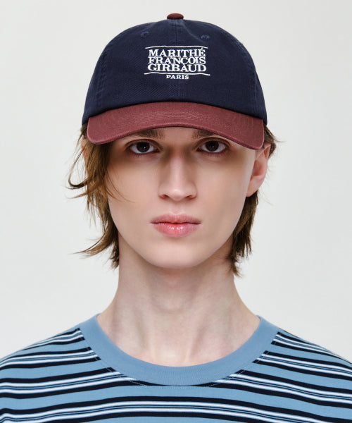 SMALL CLASSIC LOGO 6PANEL COLOR BLOCK CAP - 3 COLORS BURGUNDY