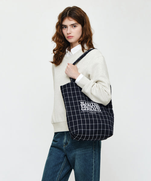 CLASSIC LOGO CHECK ECO BAG - 2 COLORS NAVY