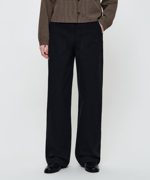 W COTTON WORK PANTS - 2 COLORS NAVY