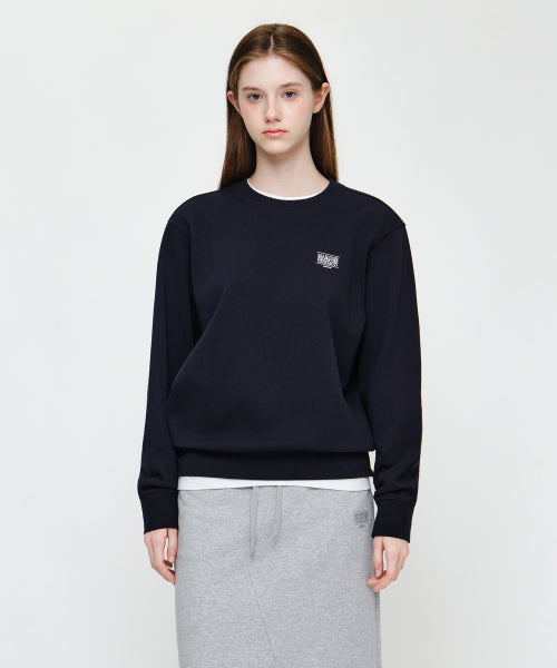 SMALL CLASSIC LOGO EMBROIDERY SWEATSHIRT HEATHER - 4 COLORS NAVY