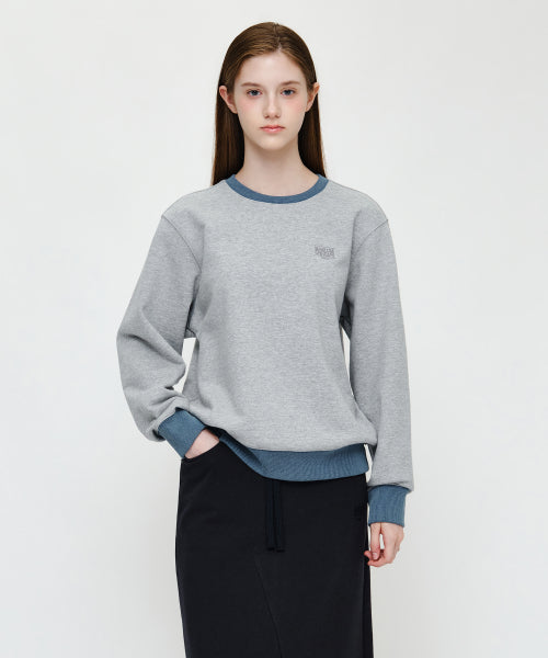 SMALL CLASSIC LOGO EMBROIDERY SWEATSHIRT HEATHER - 4 COLORS GREY