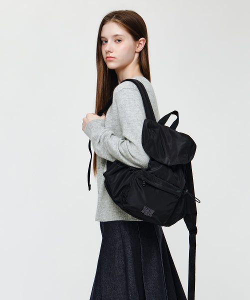 CLASSIC LOGO FLAP BACKPACK - 2 COLORS BLACK