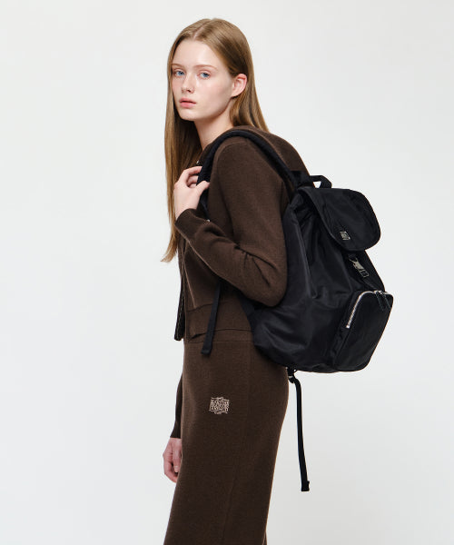 CLASSIC LOGO ONE POCKET BACKPACK - 2 COLORS BLACK
