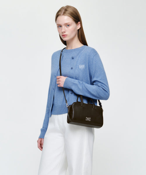 CLASSIC LOGO SQUARE CROSS BAG - 3 COLORS DARK BROWN