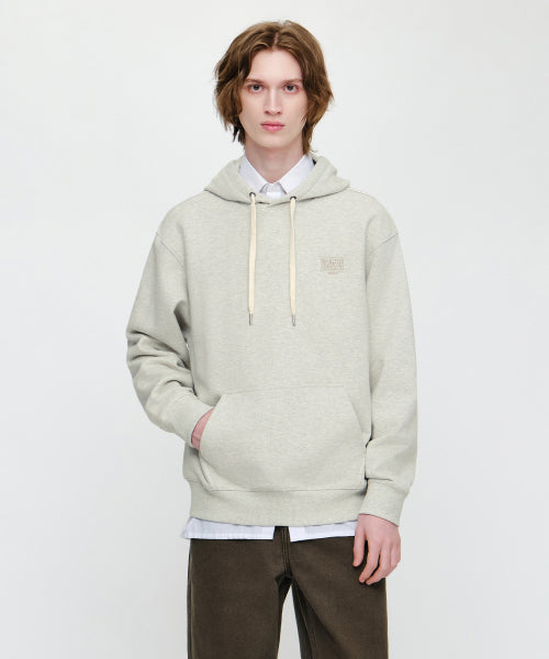SMALL CLASSIC LOGO EMBROIDERY HOODIE - 4 COLORS OATMEAL