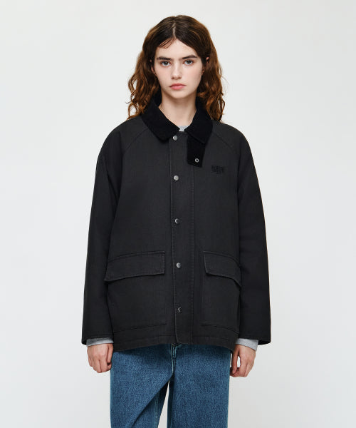 COTTON WORK JACKET - 2 COLORS CHARCOAL