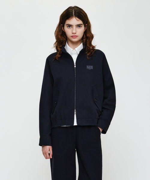 COTTON HERRINGTON JACKET - 2 COLORS NAVY
