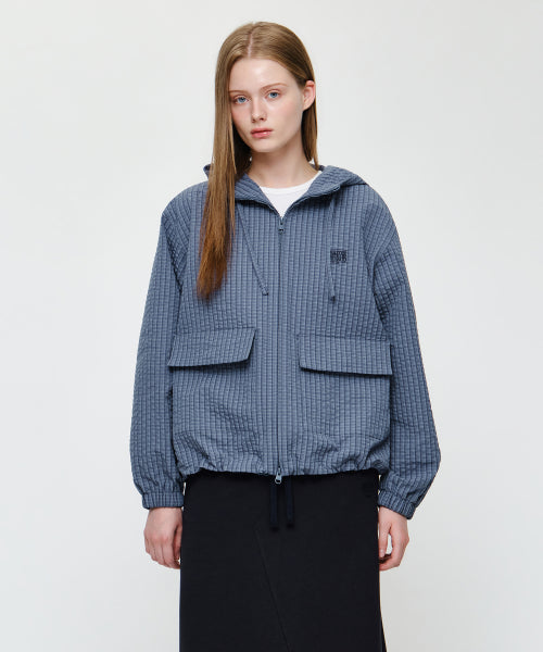 OUTPOCKET HOODED WIND JACKET - 4 COLORS BLUE