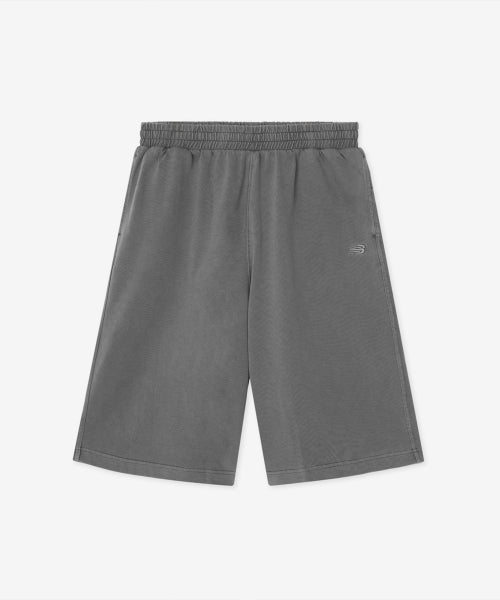 ESCAPE DYED BERMUDA SWEAT SHORTS - 2 COLORS CHARCOAL