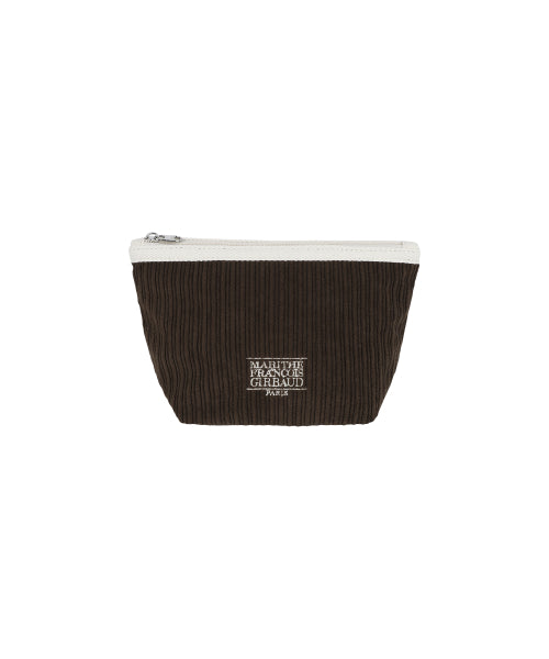 CLASSIC LOGO CORDUROY POUCH - 3 COLORS BROWN