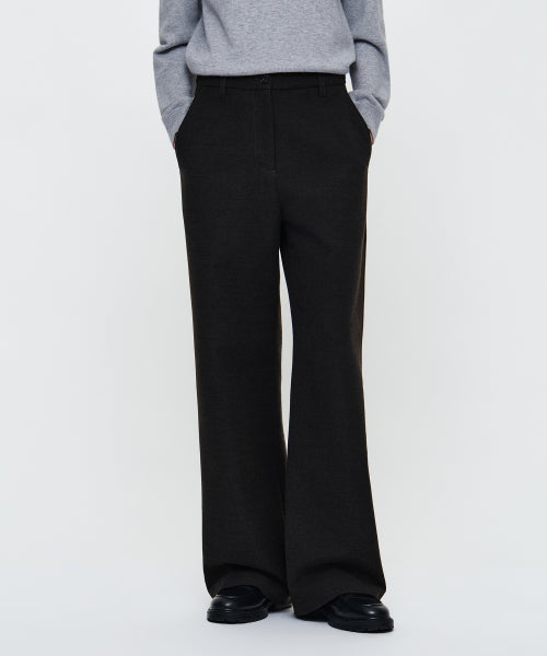 W WOOL LIKE SLACKS - 2 COLORS NAVY