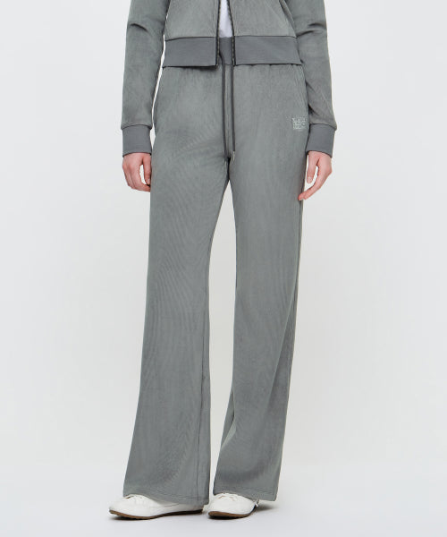 W SLIM FIT VELOUR PANTS - 2 COLORS GREY