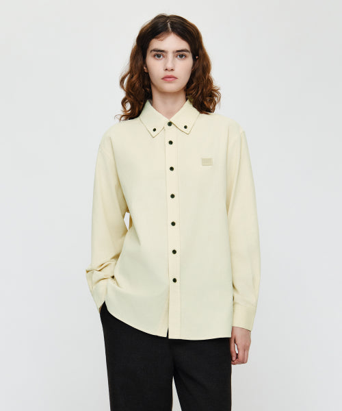 MICRO CLASSIC LOGO CORDUROY SHIRT - 2 COLORS IVORY