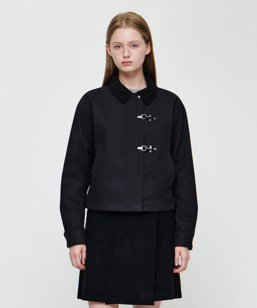 W COTTON CROP WORK JACKET - 2 COLORS NAVY