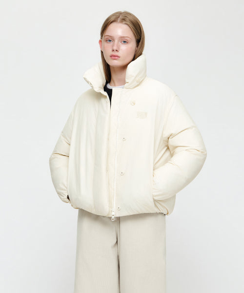 W HIGH NECK PADDED JACKET - 2 COLORS IVORY