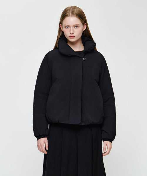 W HIGH NECK PADDED JACKET - 2 COLORS BLACK