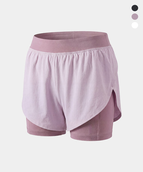 WOMEN HIGH STRETCH RUNNING SHORTS - 3 COLORS BLACK