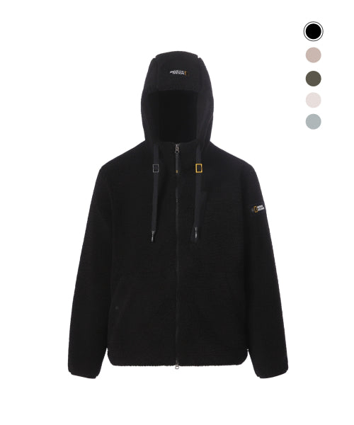 COSTONI HOOD FLEECE JACKET #高允真同款! - 5 COLORS BLACK