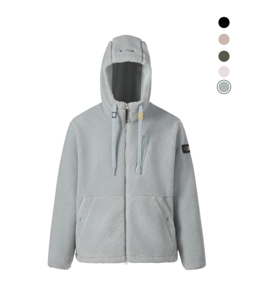 COSTONI HOOD FLEECE JACKET #高允真同款! - 5 COLORS SAGE GREEN