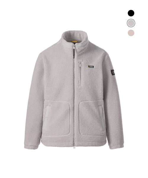 COSTONI STAND NECK FLEECE JACKET #高允真同款! - 3 COLORS LIGHT GREY