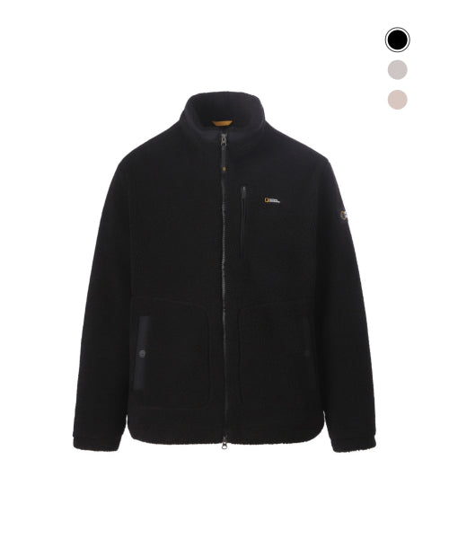 COSTONI STAND NECK FLEECE JACKET #高允真同款! - 3 COLORS BLACK