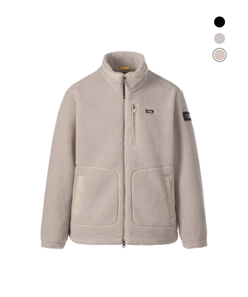 COSTONI STAND NECK FLEECE JACKET #高允真同款! - 3 COLORS MOURNING BEIGE