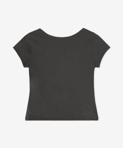 WOMEN OPEN BACK FITTED TEE - 2 COLORS #WINTER同款!