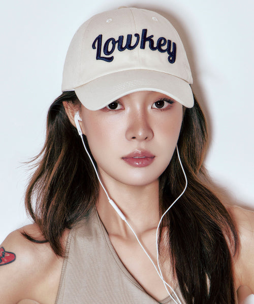 SCRIPT BALL CAP - 5 COLORS CREAM