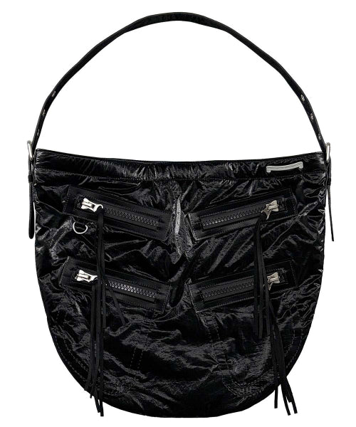 METALLIC HOBO BAG GUN METAL - 3 COLORS BLACK
