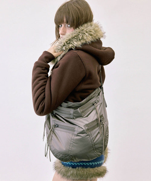 METALLIC HOBO BAG GUN METAL - 3 COLORS AS SHOWN
