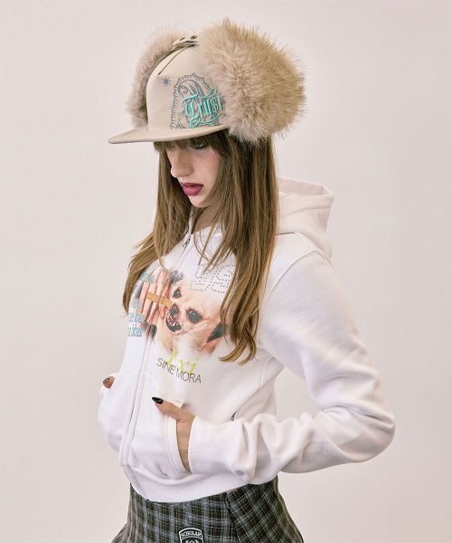 CAST OUT HOODED ZIP UP - 3 COLORS WHITE