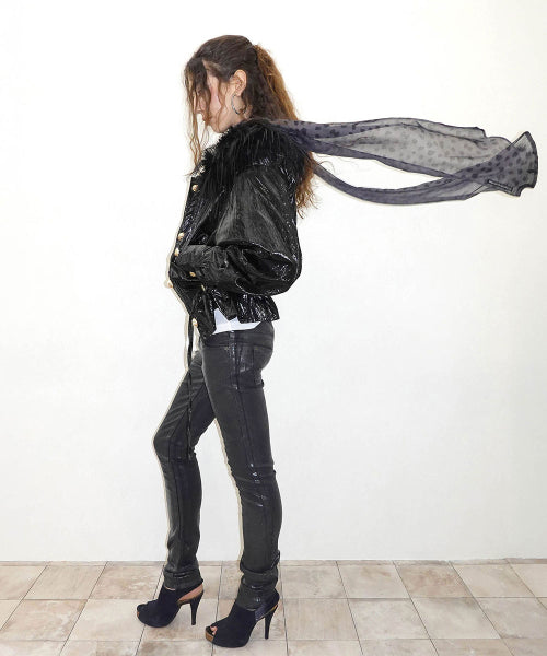 DALMATIAN SCARF - 4 COLORS CHARCOAL