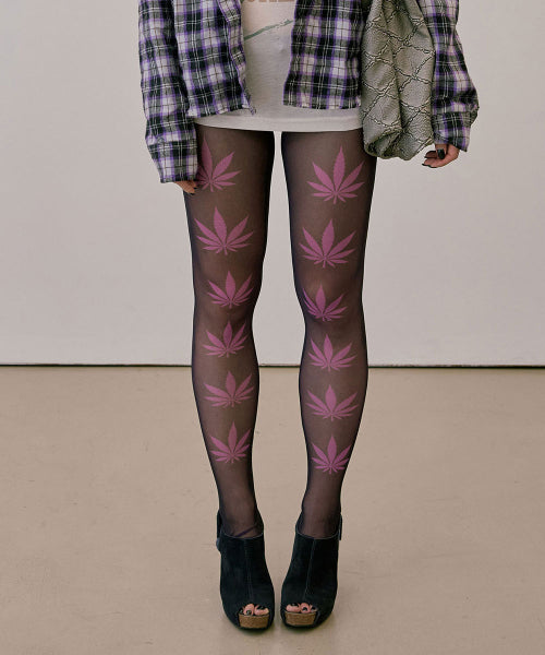 STONER GIRL TIGHTS PALE - 4 COLORS BLACK