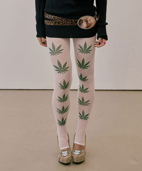 STONER GIRL TIGHTS PALE - 4 COLORS WHITE