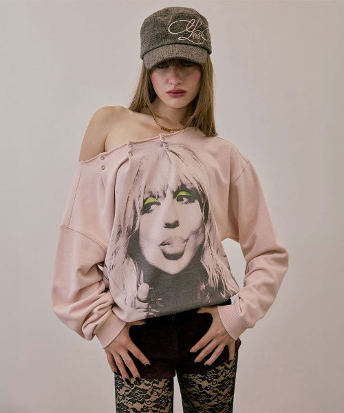 LOVE PINTUCK SWEATSHIRT PALE - 2 COLORS PINK