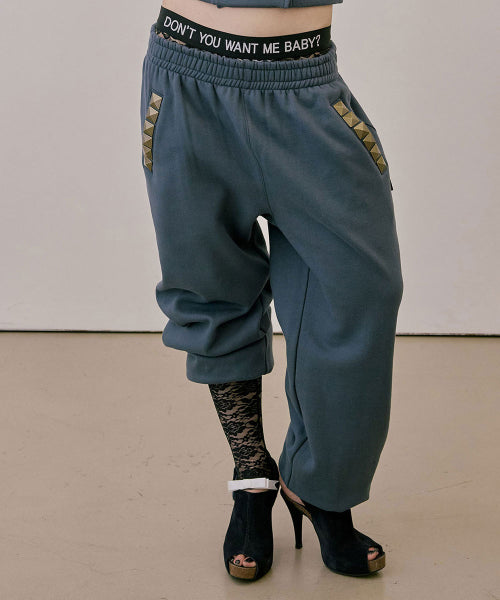 NAPOLEON STUD SWEATPANTS - 6 COLORS CHARCOAL