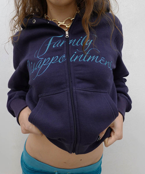 FAMILY DISAPPOINTMENT HOODED ZIP UP - 2 COLORS PURPLE