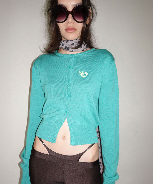 SWEET KITTY BASIC CARDIGAN TURQUOISE - 4 COLORS AS SHOWN