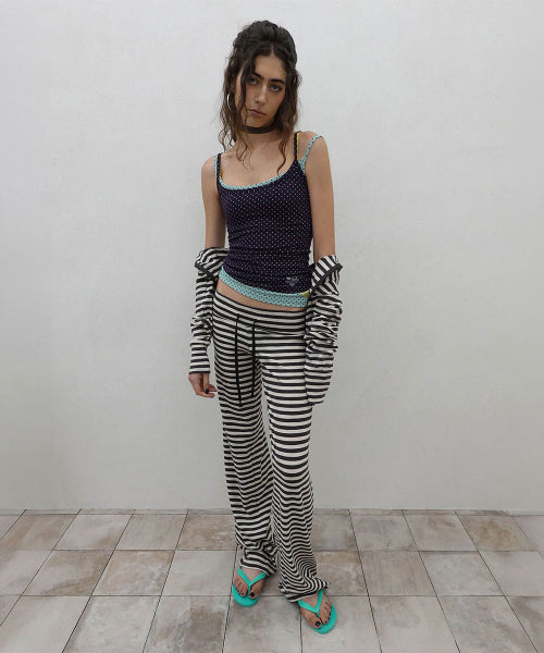 CLASSIC STRIPED JERSEY PANTS - 4 COLORS CHARCOAL