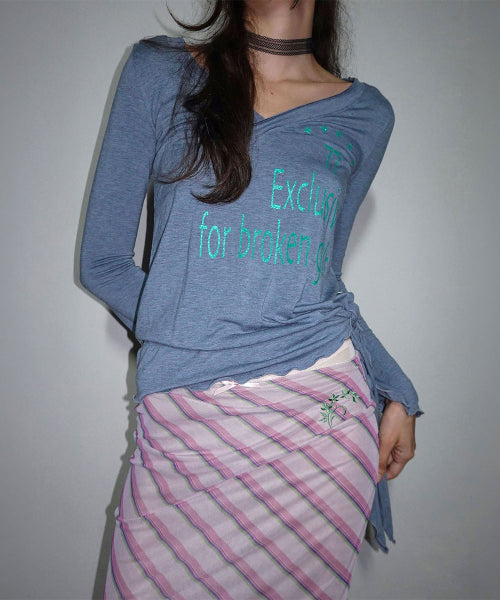 GLITTER WRAP TOP - 4 COLORS BLUE