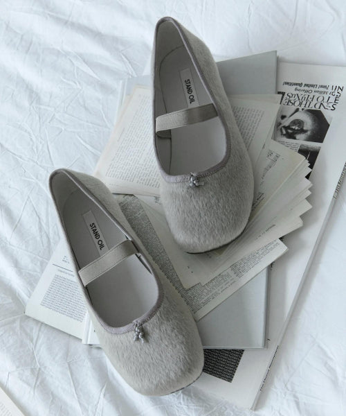 FAYE MARY JANE - 6 COLORS HAIRY GREY