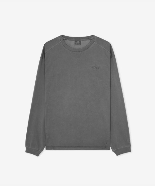 ESCAPE DYED LONG SLEEVE TEE - 3 COLORS CHARCOAL