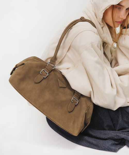 SOTY BUCKLE BAG PEBBLE - 2 COLORS CAMEL